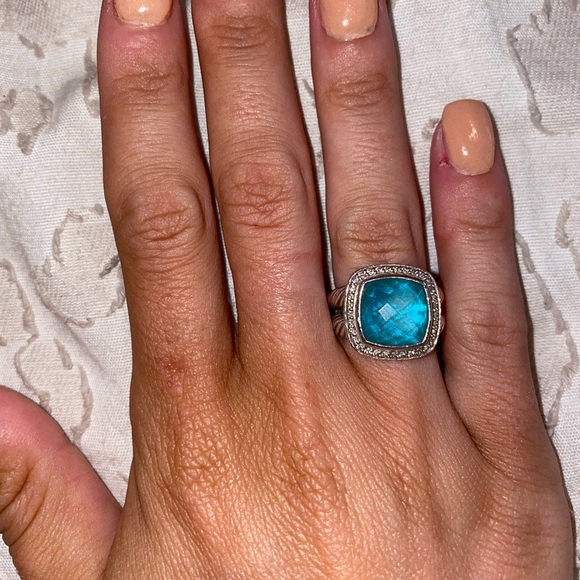 David Yurman Jewelry - David YURMAN 11mm Blue Topaz Albion Ring
